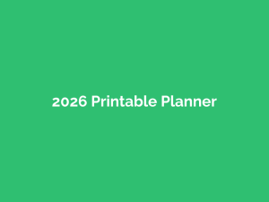 2026 Printable Planner Bundle